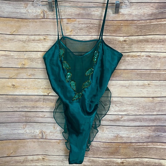Victoria's Secret Other - Victoria’s Secret Vintage Gold Label Sequin Teddy